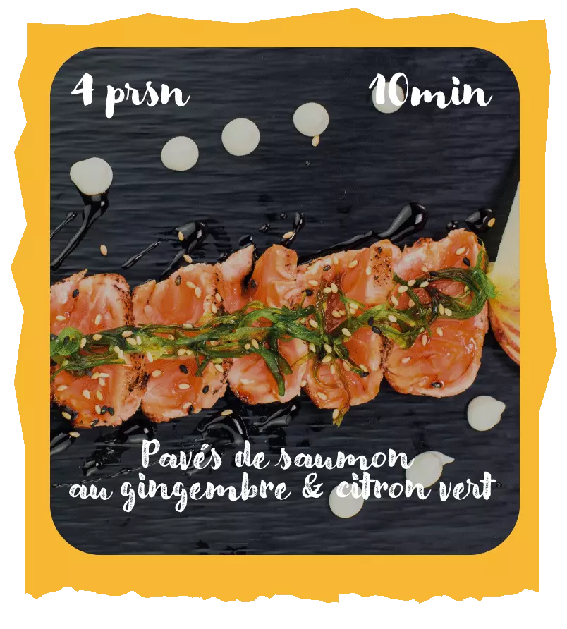 pavés de saumon au gingembre et citron vert