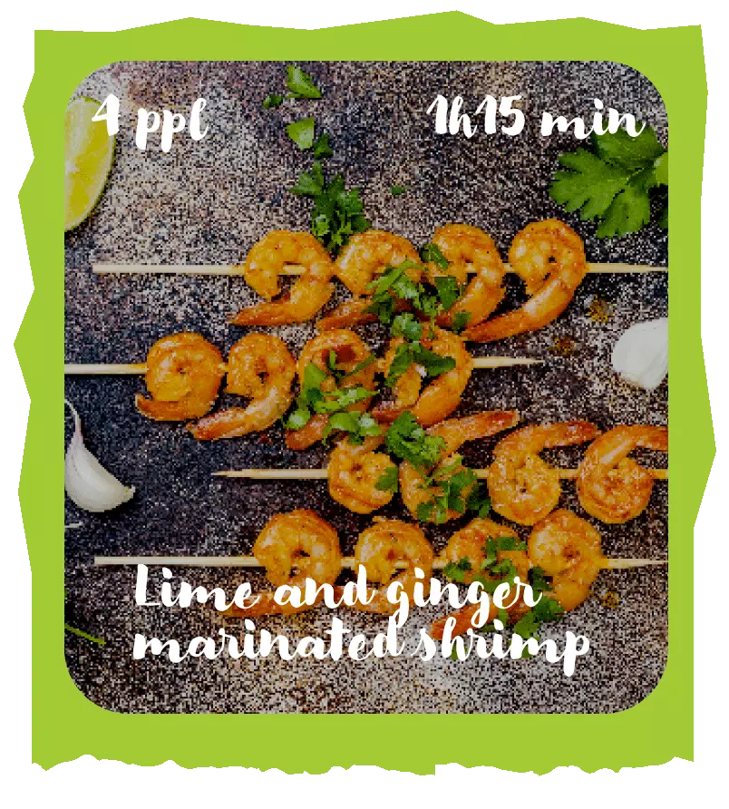 lime and ginger marinated shrimp