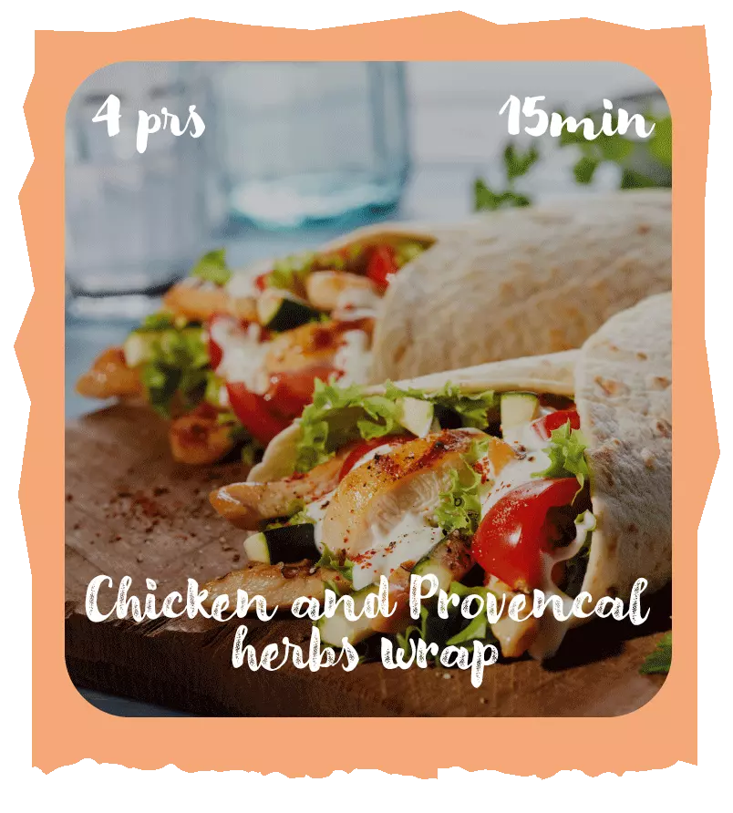 chicken and provencal herbs wrap recipe