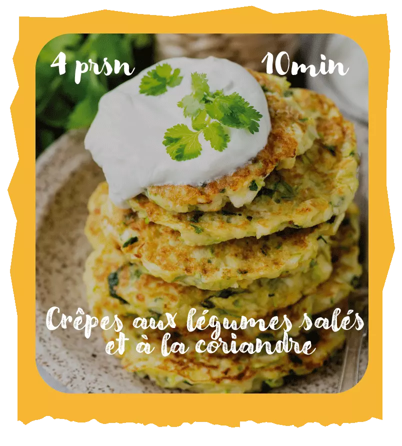 Crepes aux légumes salés