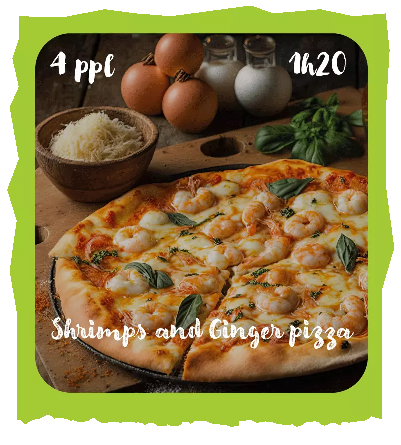 shrimps and ginger pizza recipe