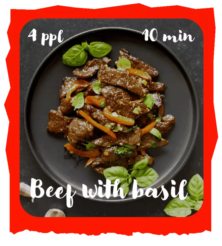 Beef with basil recipe