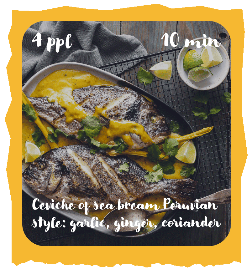 Ceviche of sea bream Peruvian style recipe